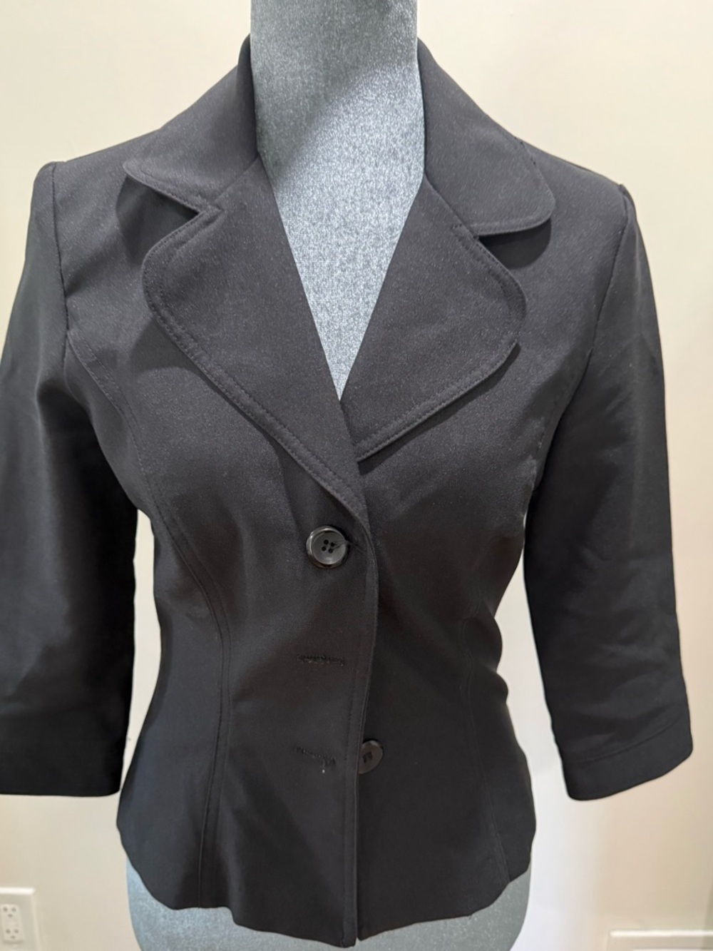 Women's Black Tailored Two-Button Blazer